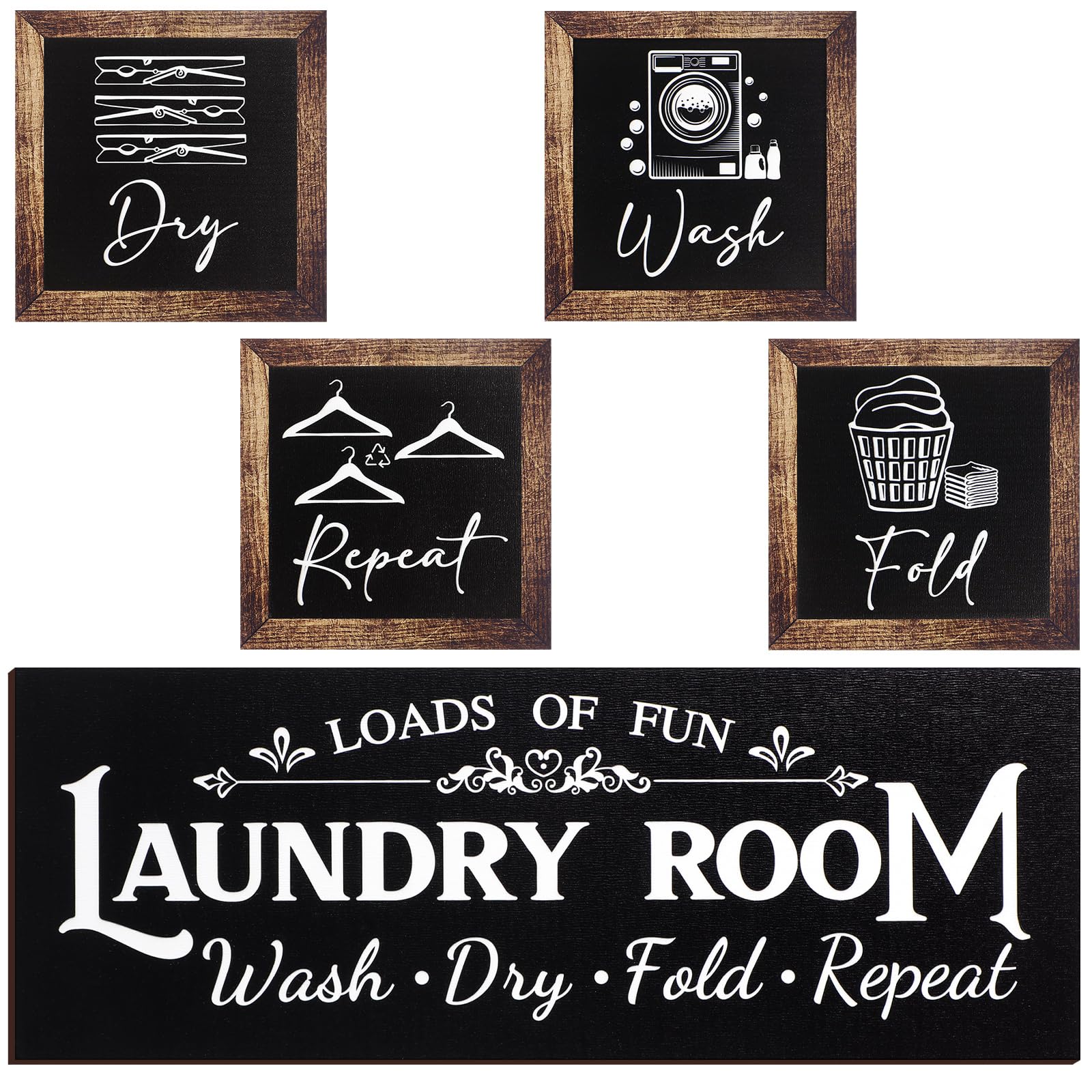Yerliker Set of 5 Laundry Room Decor