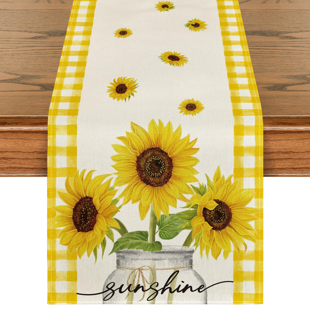 Artoid Mode Yellow Sunflower Table Runner