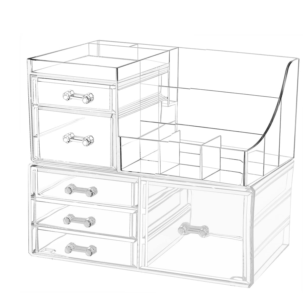 Cq acrylic 2 Pack Clear Makeup Storage