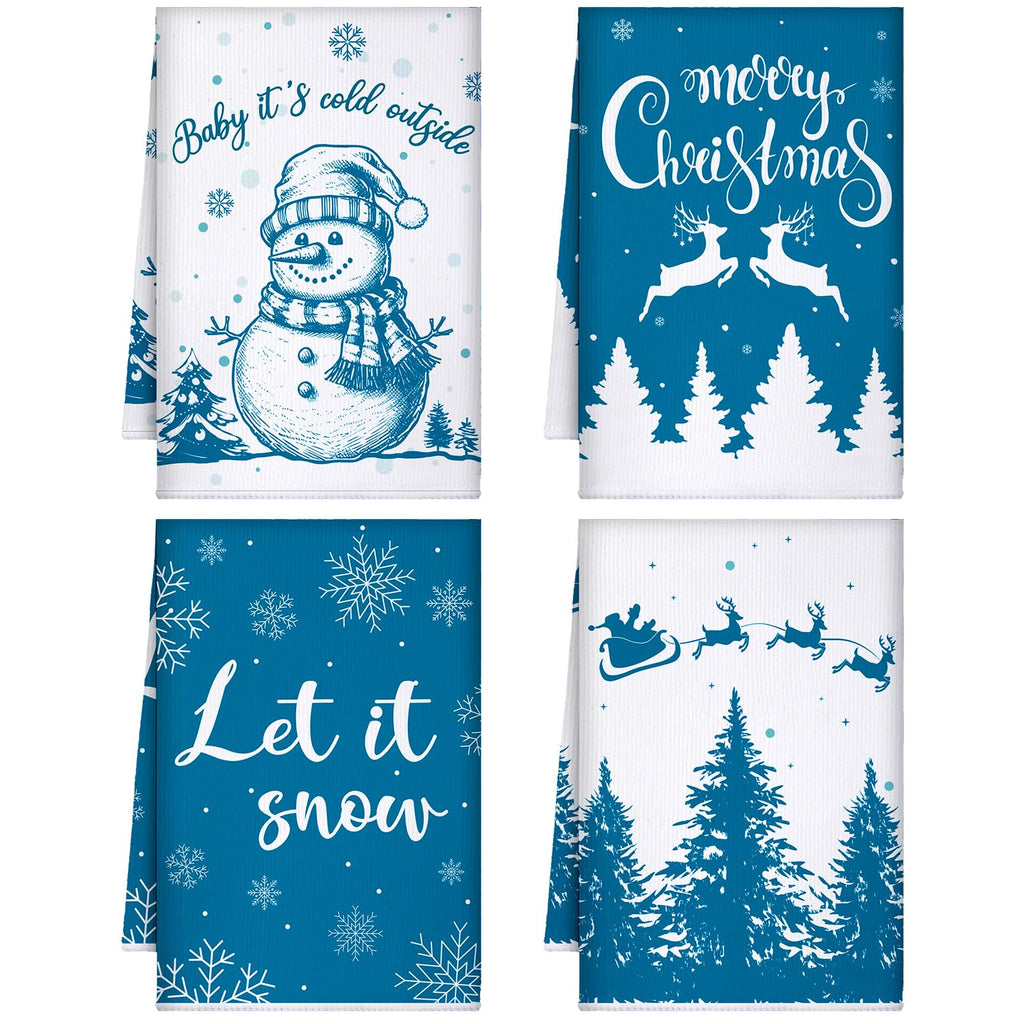 Sratte 4 Pcs Christmas Kitchen Towels
