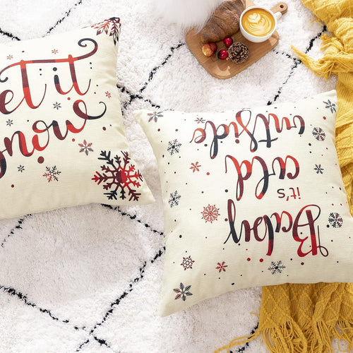 4 Pack Christmas Pillow Covers