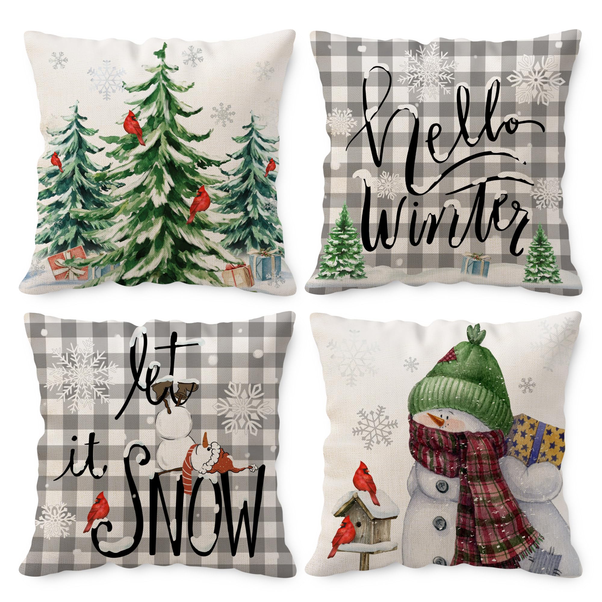 Unibyby Winter Pillow Covers