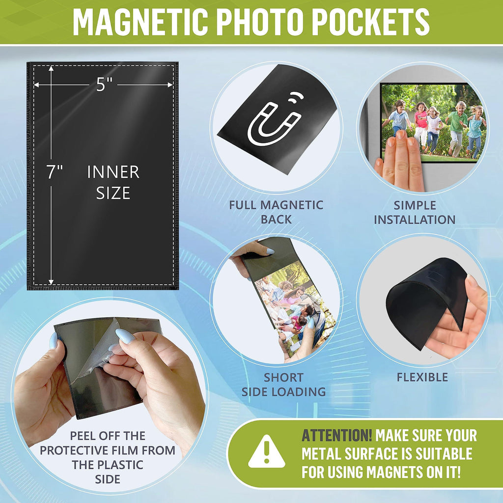 10 Pack 5x7 in Magnetic Picture Frames
