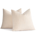 YCOLL Decorative Throw Pillow Covers Set of 2 Super Soft Solid Patterned Knit Accent Couch Pillows