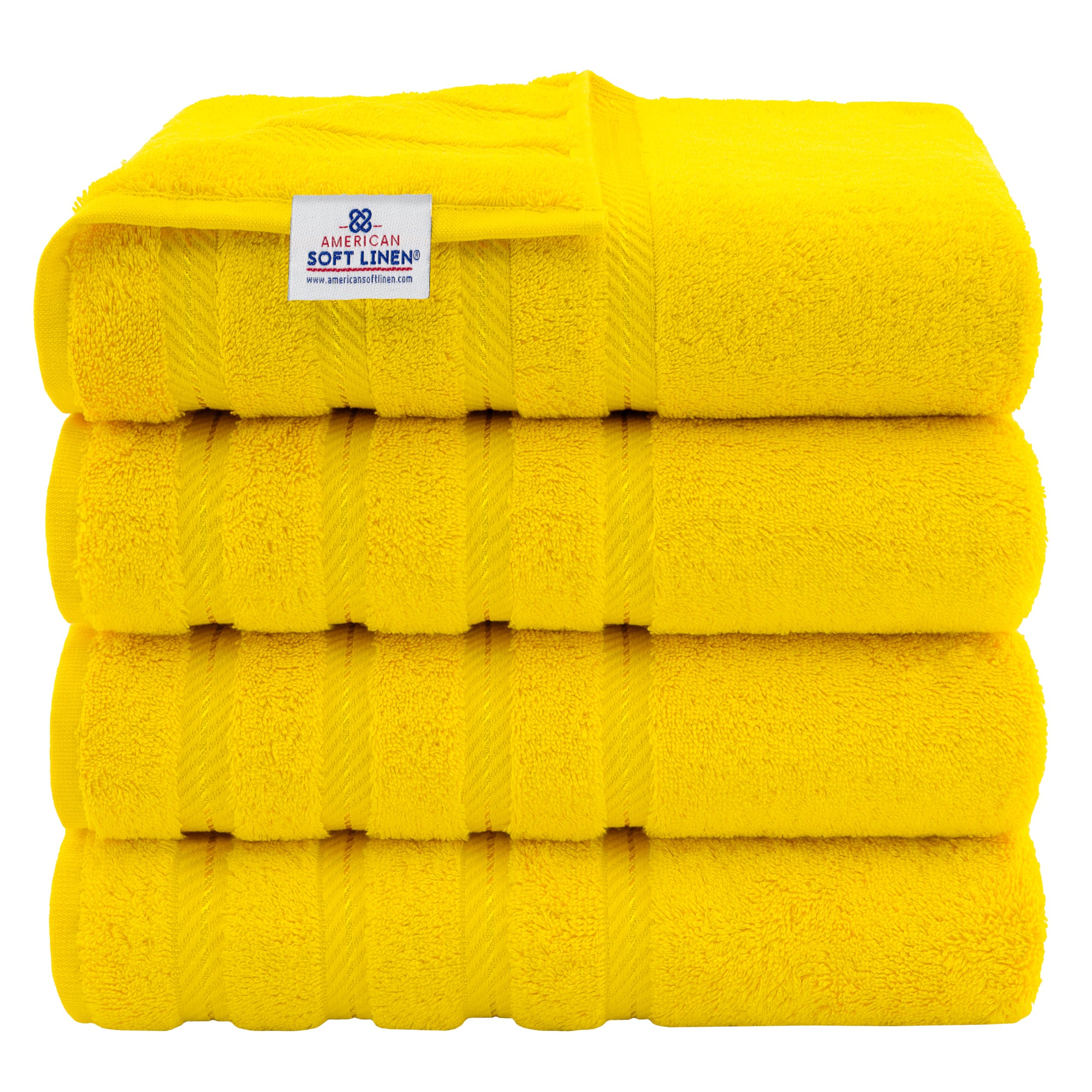 American Soft Linen Luxury 4 Piece Bath Towel Set