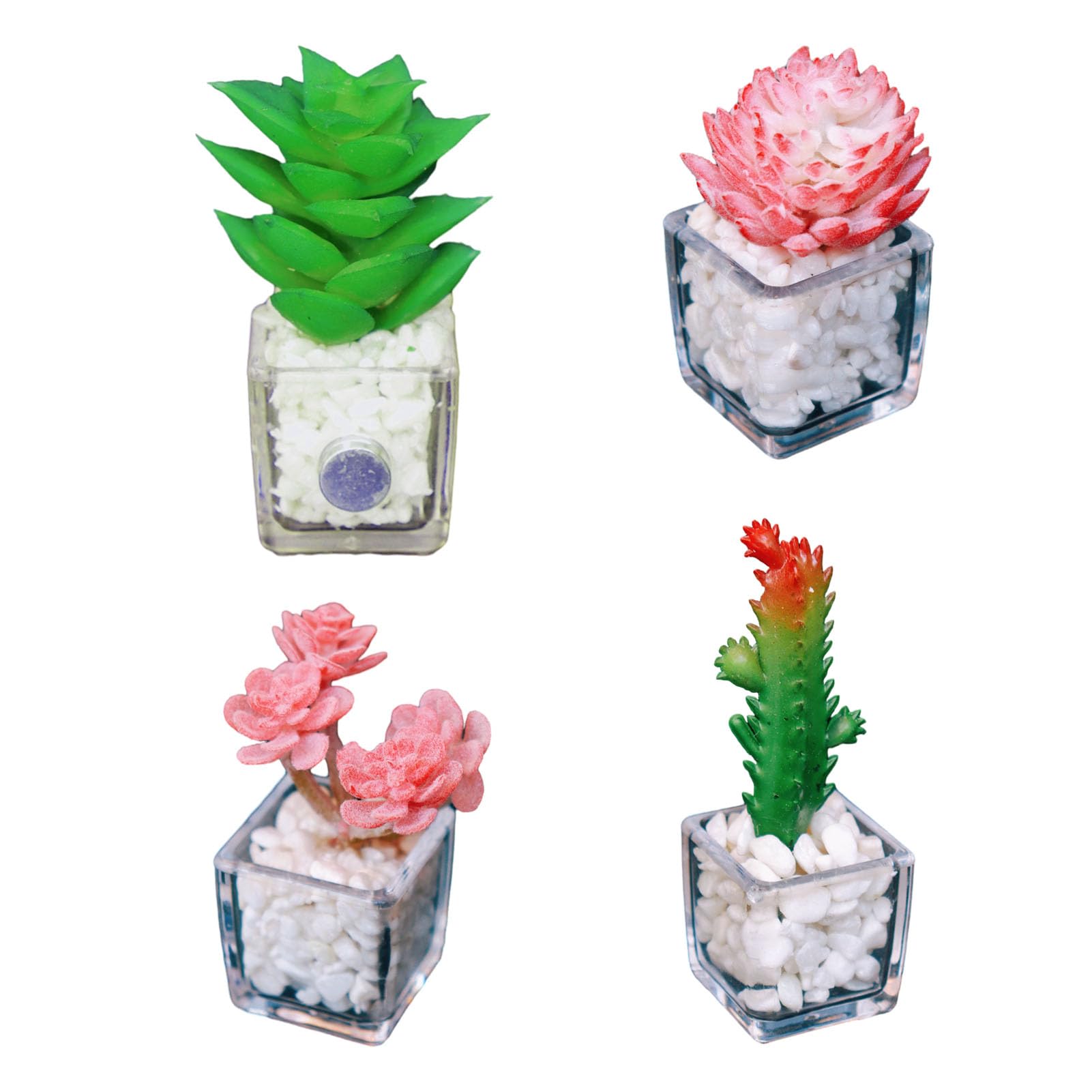MIUPOO Set of 4 Artificial Plant Magnets for Fridge
