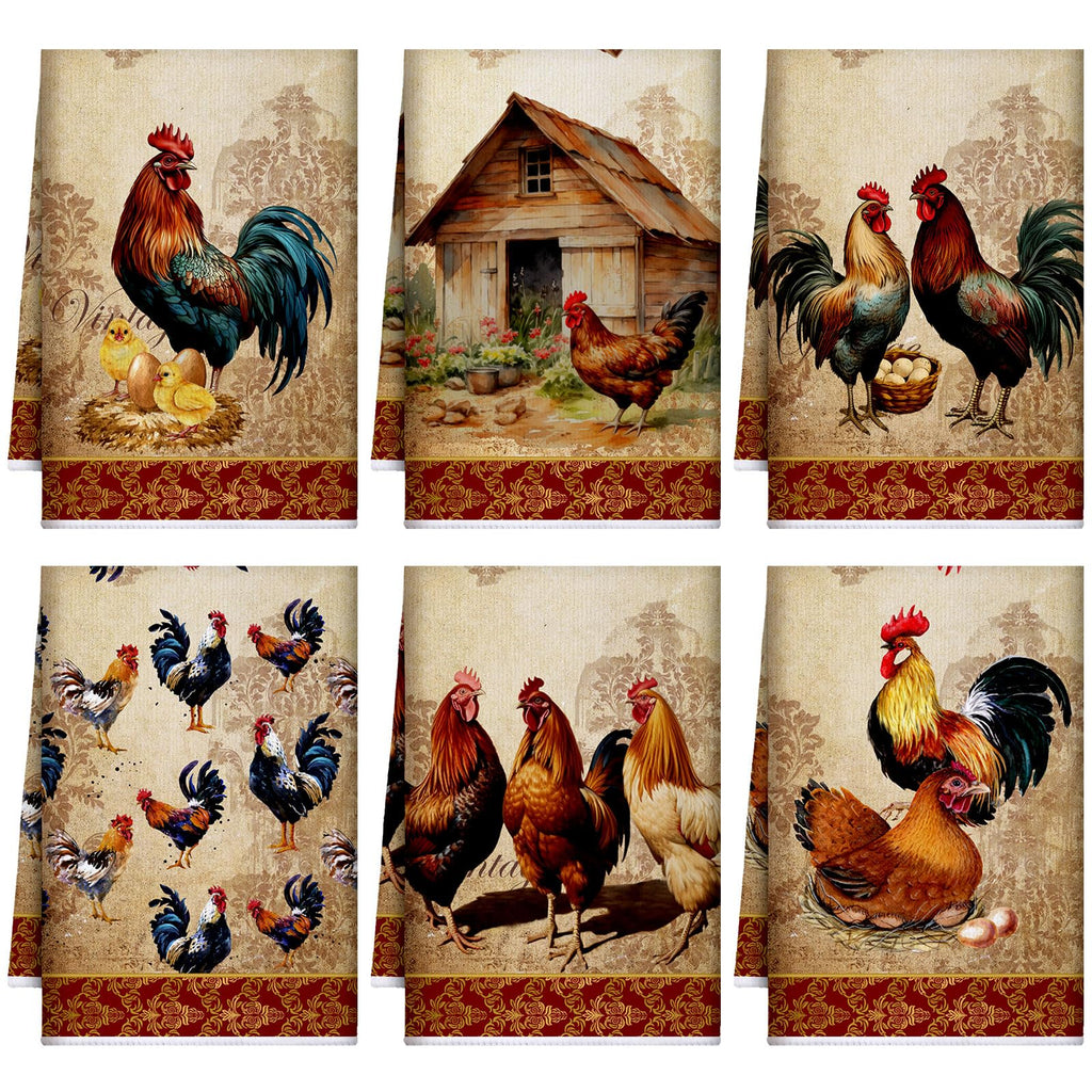 Bencailor 6 Pcs Farmhouse Kitchen Towels