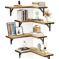 AMADA HOMEFURNISHING Corner Floating Shelves Set of 4