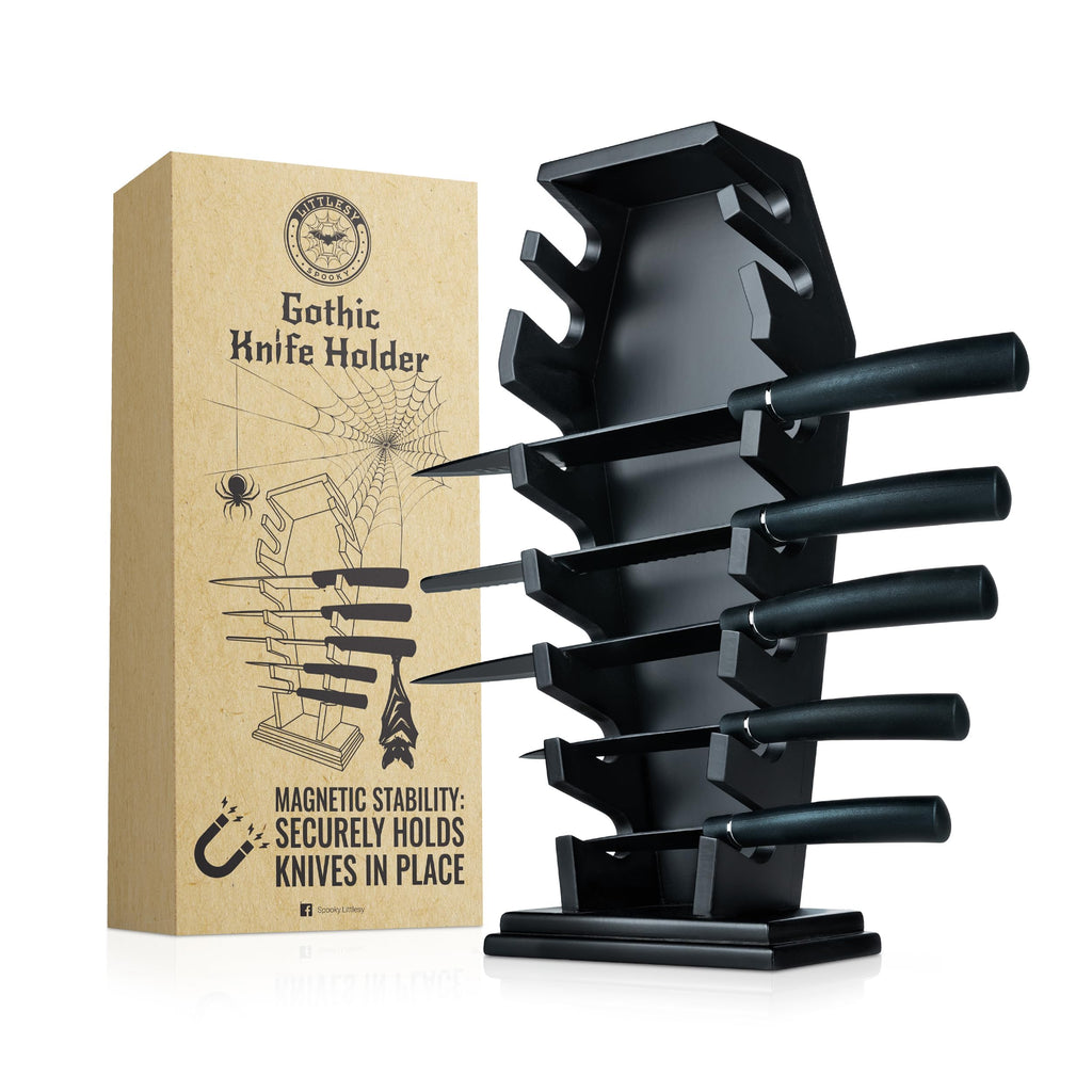 Coffin knife holder has 14 Magnets for 7 knives