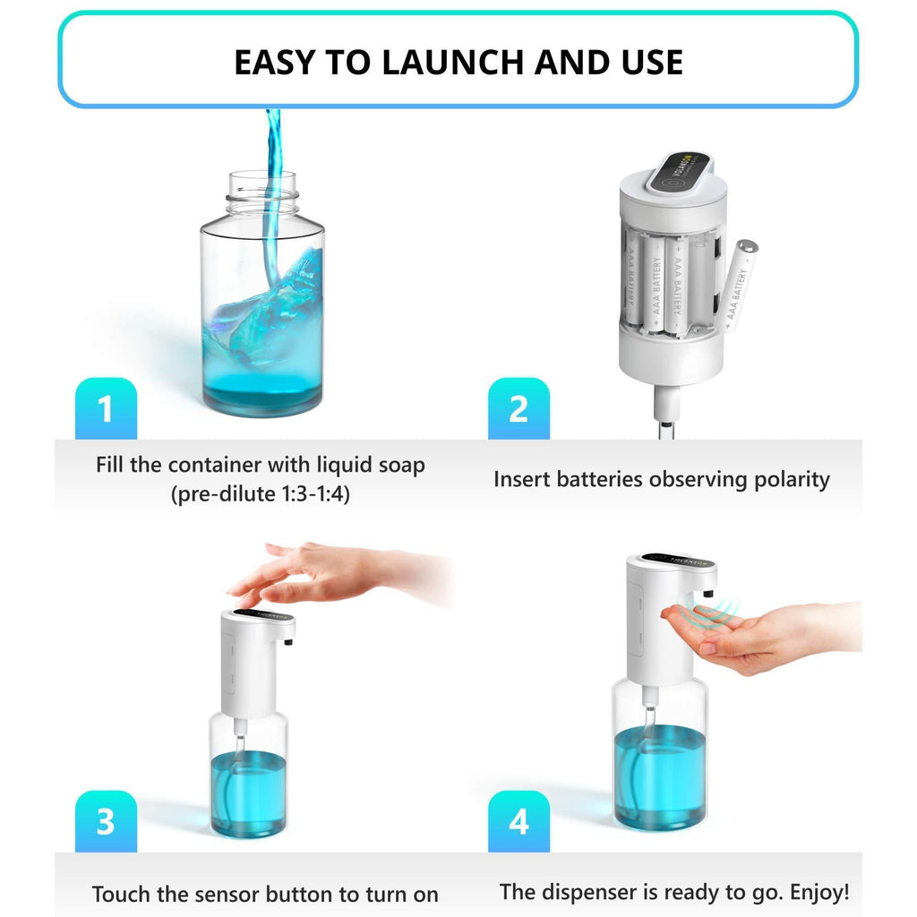 Automatic Touchless Foaming Soap Dispenser 12oz