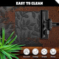 Home Entrance Grey Leaves Door Mat