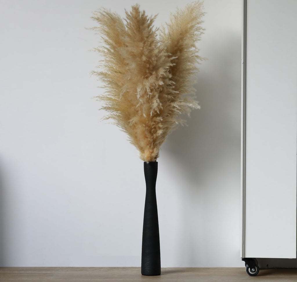 Tall Black Ceramic Vase