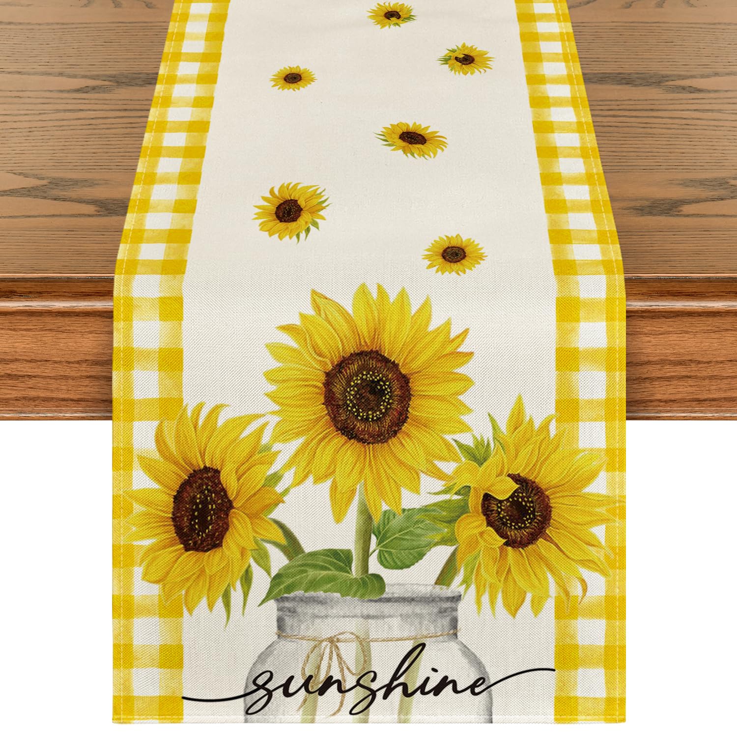 Artoid Mode Yellow Sunflower Table Runner