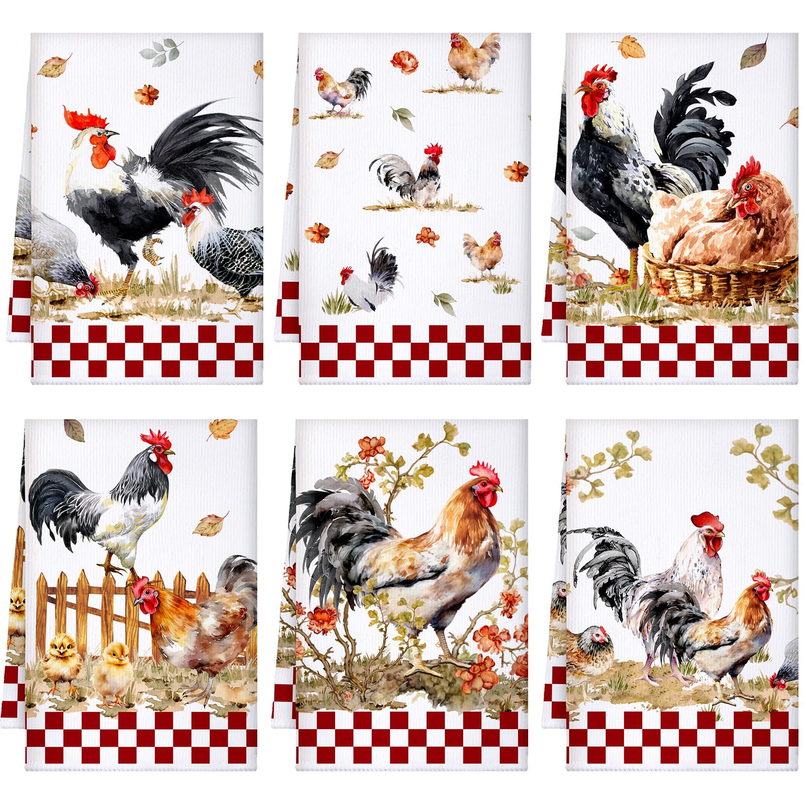 Sunnyray 6 Pcs Kitchen Towels