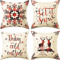 4 Pack Christmas Pillow Covers