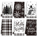 Bencailor 6 Pcs Christmas Kitchen Towels