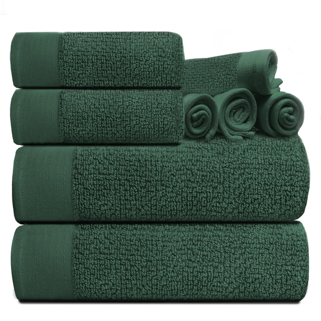 Tens Towels 8 Pack Popcorn Textured Luxury Towels