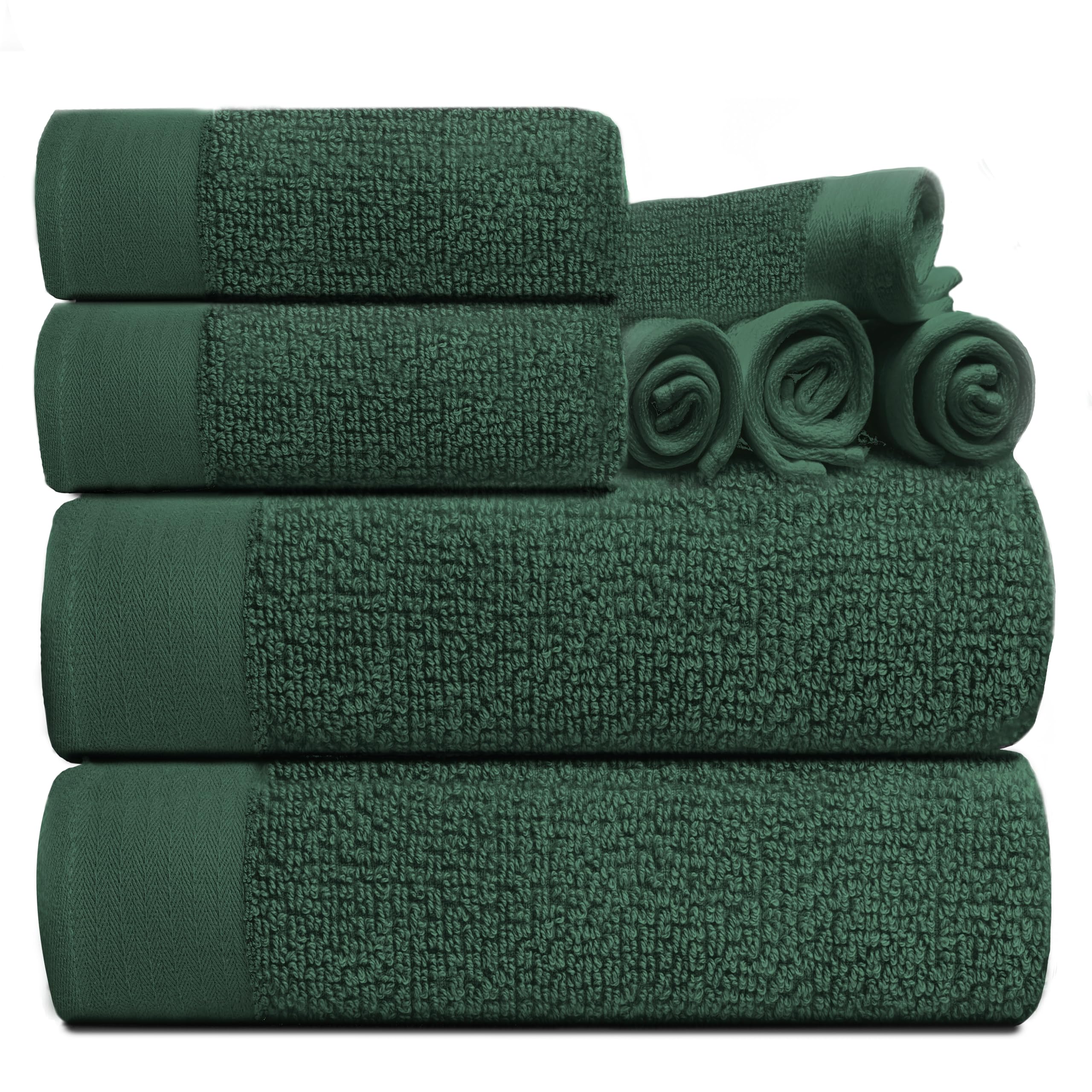 Tens Towels 8 Pack Popcorn Textured Luxury Towels