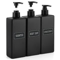 Segbeauty Matte Black Soap Dispenser 3 Pack 16.9oz
