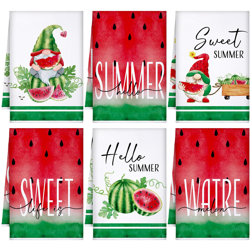 Bencailor 6 Pcs Watermelon Kitchen Towels