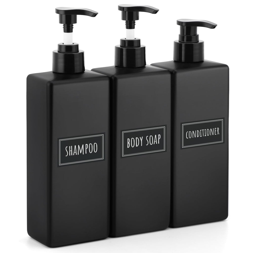 Segbeauty Matte Black Soap Dispenser 3 Pack 16.9oz