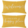 PANDICORN Farmhouse Lumbar Decorative Throw Pillow Covers