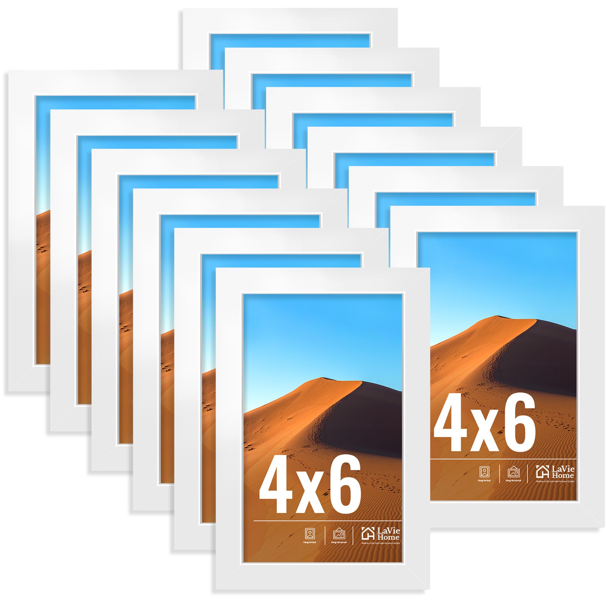 LaVie Home 4x6 Picture Frames Set of 12