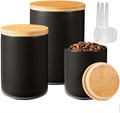 Yangbaga Black Canisters Sets for Kitchen-Set of 3