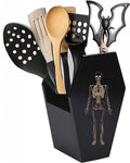 Large Capacity Skeleton Coffin Utensil Holder
