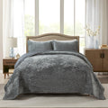 Travan Luxury Velvet Quilt Set King Size