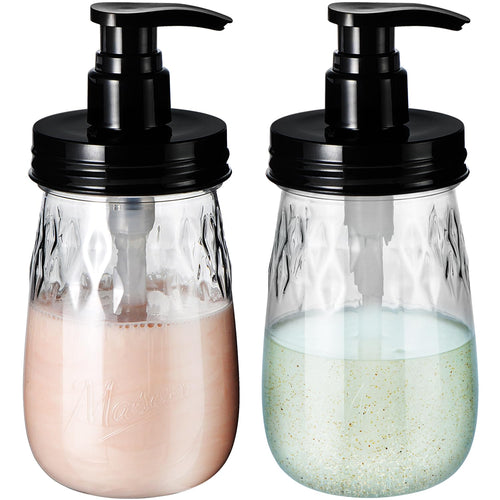 Amolliar Plastic Soap Dispenser with Pump Lid 16 Oz