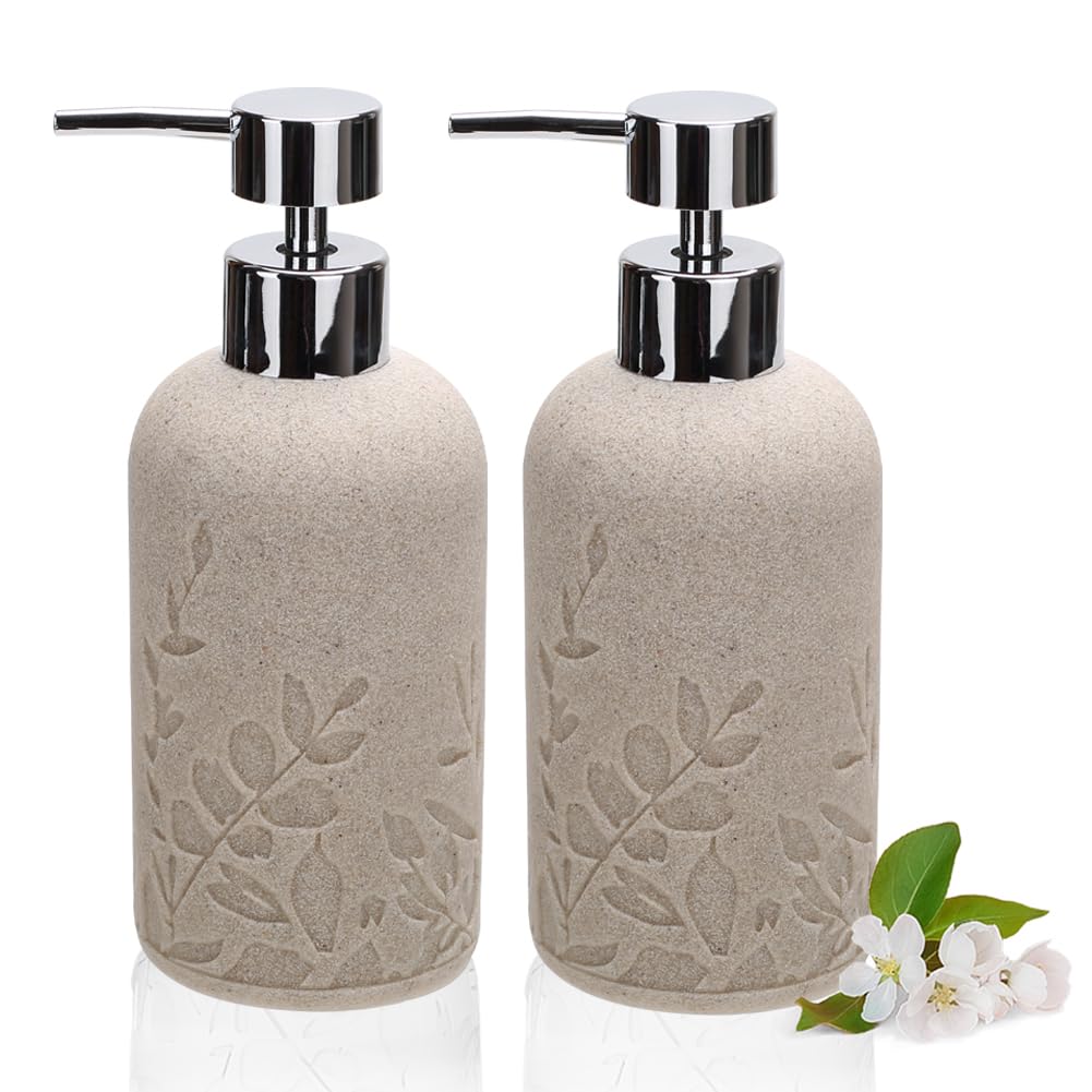2pcs Hand Soap Dispenser Set Sandstone