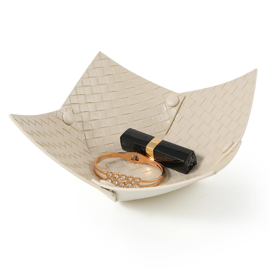 KINIVA 2 Pack PU Leather Key Valet Tray