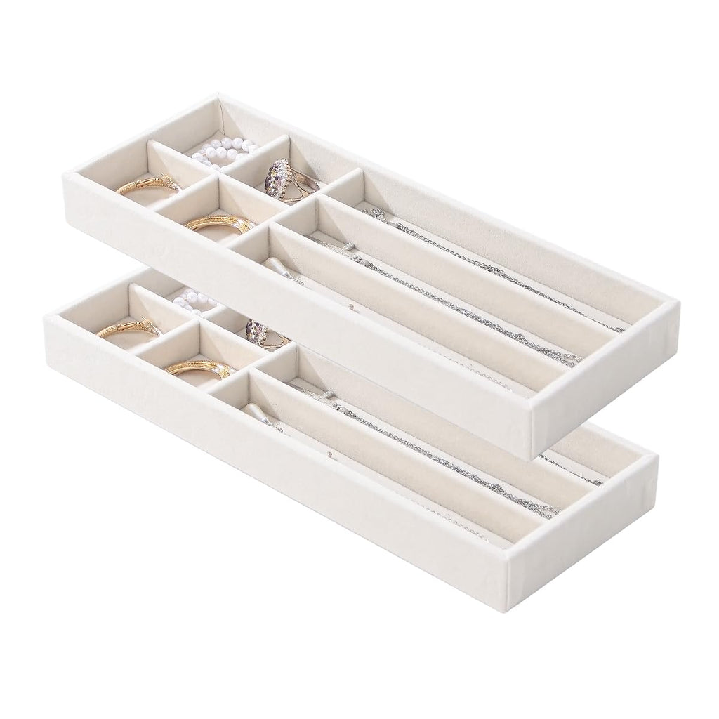 2Pcs Storage Jewelry Trays