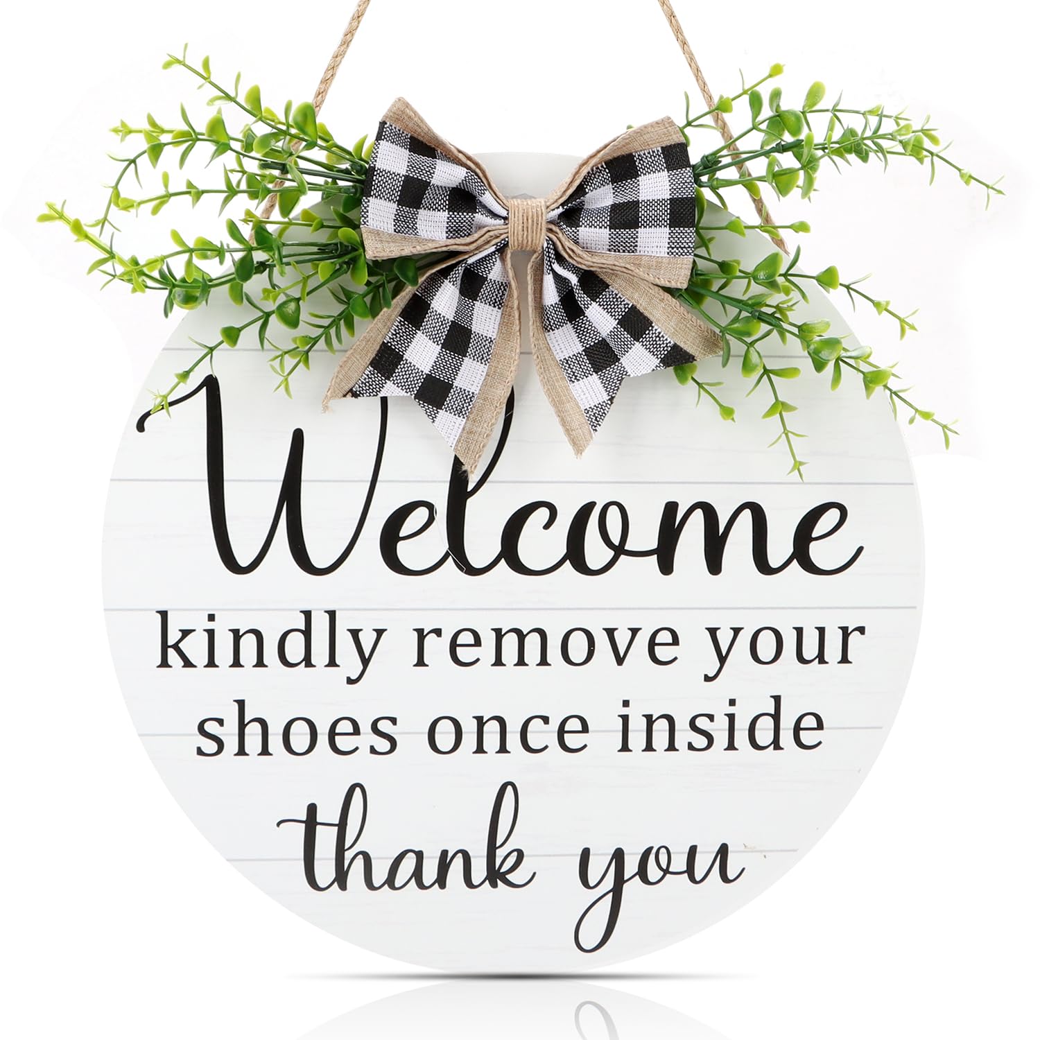 TOARTI 12"x12" Please Remove Your Shoes Front Door Sign
