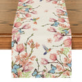 Artoid Mode Flowers Bird Butterfly Spring Table Runner