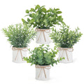 Mkono 4 Packs Small Artificial Plants